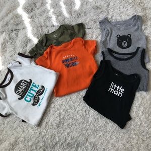 EUC - Lot of Carter’s Baby Boys Bodysuits - 9M